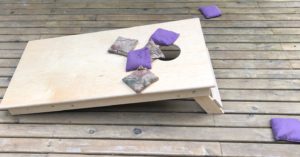 bags on corn hole boards game