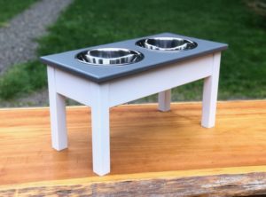 dog bowl table painted