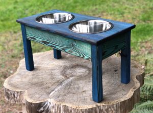 custom colored dog bowl table